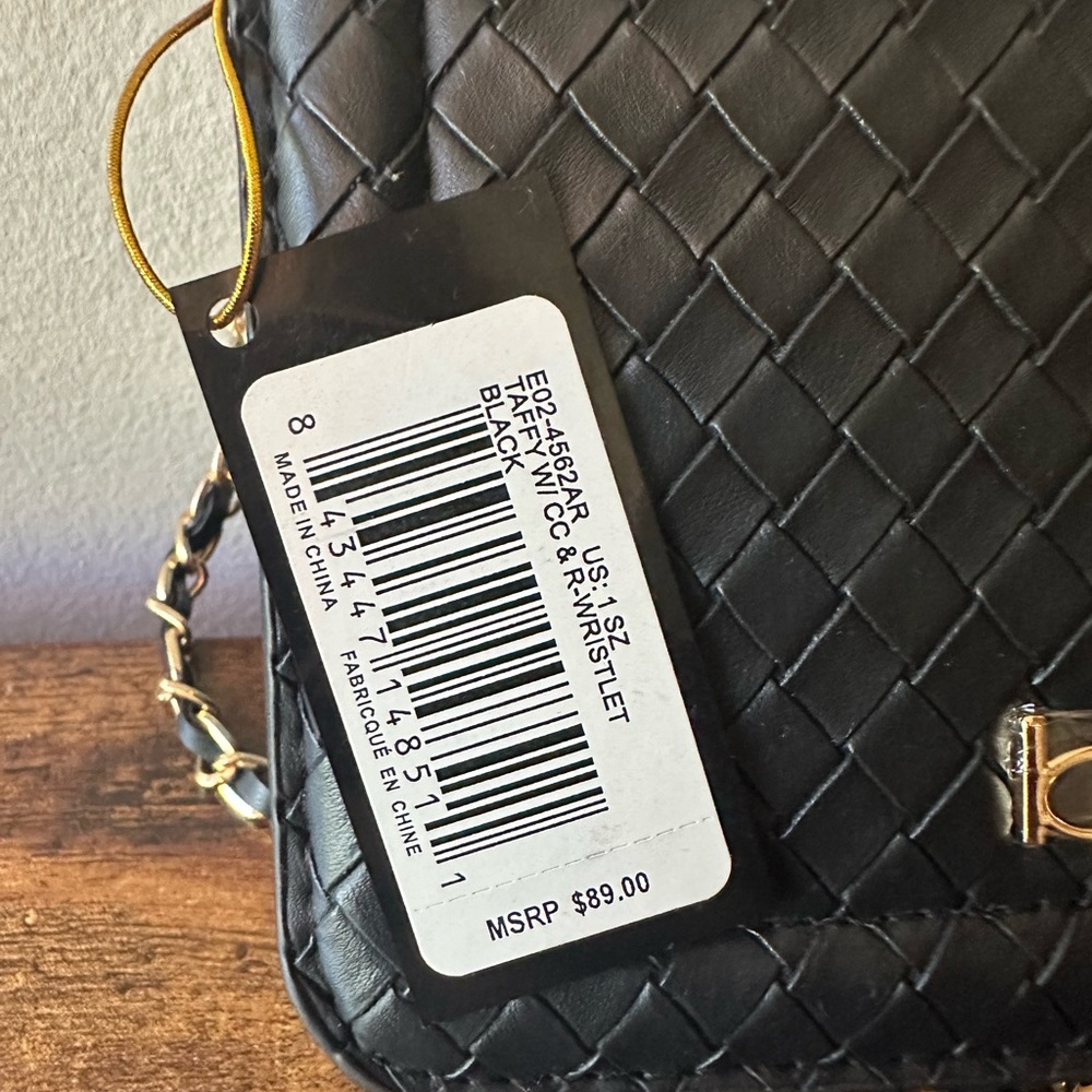bebe Black Crossbody Bag with Gold Accents NWT - Picture 5 of 9
